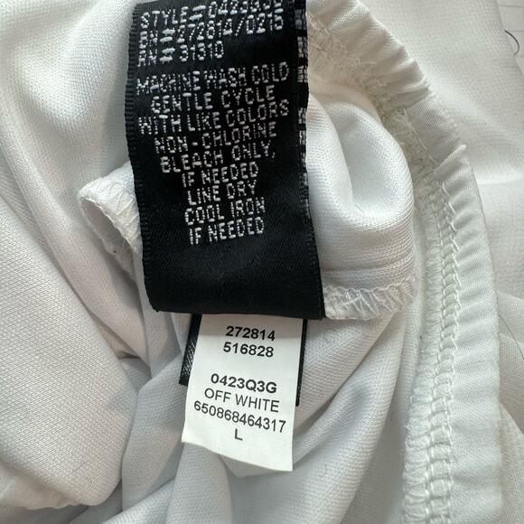 Women's AB Studio White Boho Chic Bubble hem Bell Sleeve Top L - Picture 11 of 13